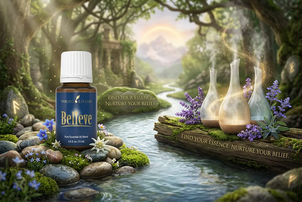 相信精油 Believe 在森林溪流邊